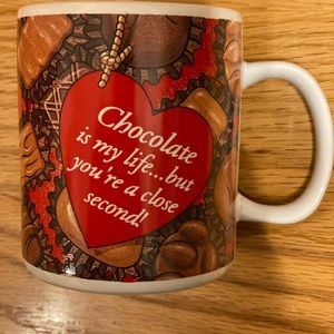 Ganz‎ Chocolate is my life coffee cup mug